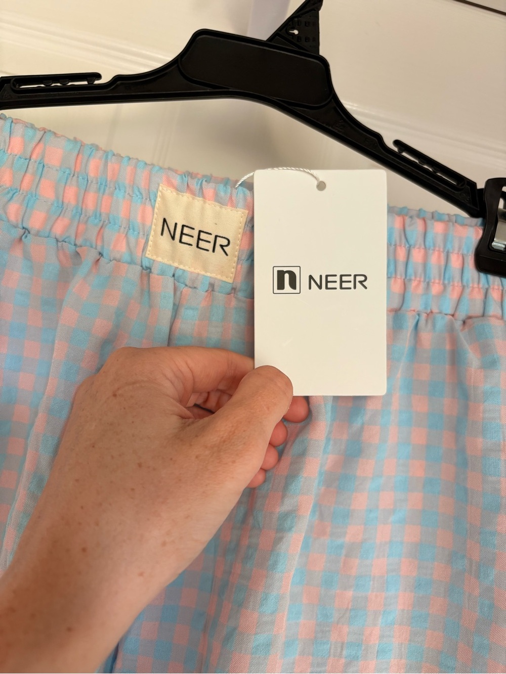 NEER Pastel Blue & Pink Gingham Pants